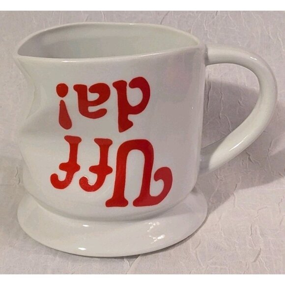 Uff Da! Mug Bergquist Imports Coffee Cup Scandinavian Crumpled Look Minnesotan - Picture 7 of 10